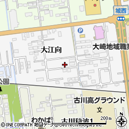 宮城県大崎市古川稲葉大江向117-2周辺の地図