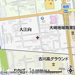 宮城県大崎市古川稲葉大江向117-1周辺の地図