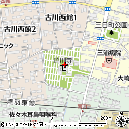 瑞川寺周辺の地図