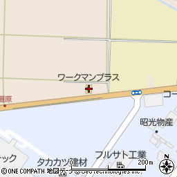 ワークマンプラス中新田店周辺の地図