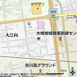 宮城県大崎市古川稲葉大江向168周辺の地図