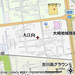 宮城県大崎市古川稲葉大江向119-3周辺の地図