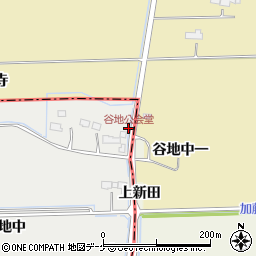 谷地公会堂周辺の地図