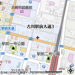 ファミリーマート古川駅前大通店周辺の地図