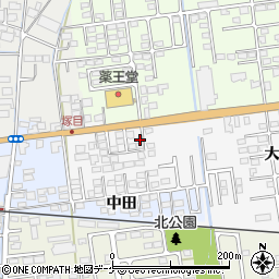 宮城県大崎市古川稲葉大江向7-24周辺の地図