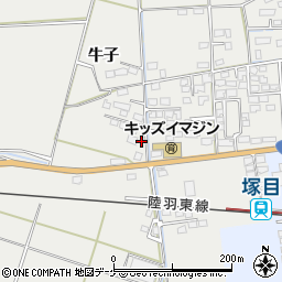 宮城県大崎市古川塚目千刈町252周辺の地図