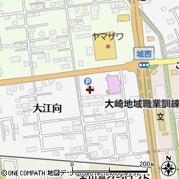 ファミリーマート古川大江向店周辺の地図