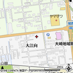 宮城県大崎市古川稲葉大江向122-2周辺の地図