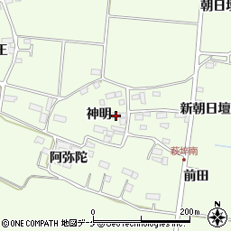宮城県遠田郡美里町荻埣神明周辺の地図