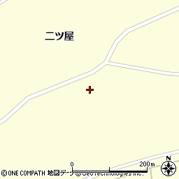 宮城県登米市豊里町（東二ツ屋）周辺の地図