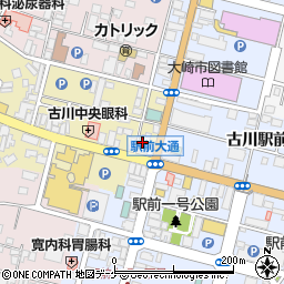 宮城第一信用金庫古川支店周辺の地図