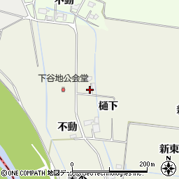 宮城県大崎市古川下谷地不動周辺の地図
