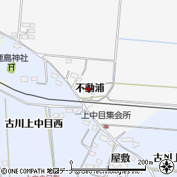 宮城県大崎市古川保柳（不動浦）周辺の地図
