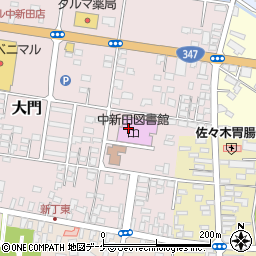 加美町役場　中新田児童館周辺の地図