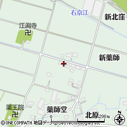 宮城県大崎市古川鶴ケ埣新薬師周辺の地図