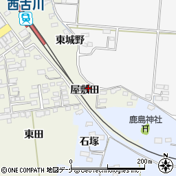 宮城県大崎市古川新堀屋敷田周辺の地図