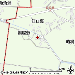 宮城県遠田郡美里町荻埣蟹屋敷周辺の地図