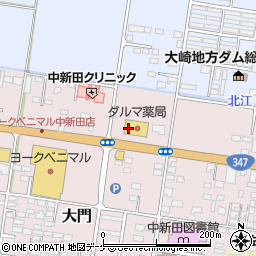 ダルマ中新田店周辺の地図