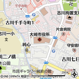 大崎市役所周辺の地図