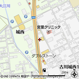 ワークマン古川バイパス店駐車場周辺の地図
