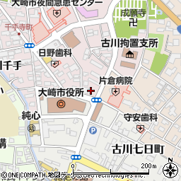 セブンイレブン大崎市役所前店周辺の地図