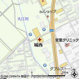 ダイソー　古川バイパス店周辺の地図