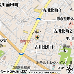 ツルハドラック古川北町店周辺の地図