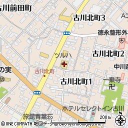 ツルハドラック古川北町店周辺の地図