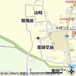 宮城県遠田郡美里町中埣薬師堂前周辺の地図