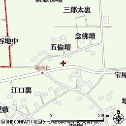 宮城県遠田郡美里町荻埣五倫壇道下周辺の地図