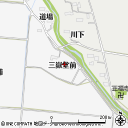 宮城県大崎市古川保柳三嶽堂前周辺の地図