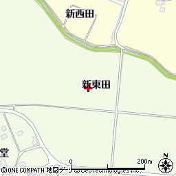 宮城県美里町（遠田郡）荻埣（新東田）周辺の地図