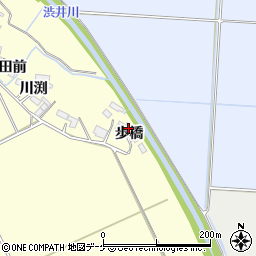 宮城県大崎市古川渋井歩橋周辺の地図