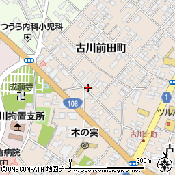 宮城県大崎市古川前田町周辺の地図