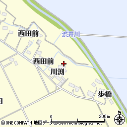 宮城県大崎市古川渋井川渕周辺の地図