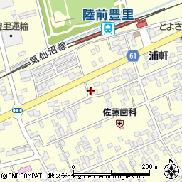 宮城県登米市豊里町浦軒114-2周辺の地図