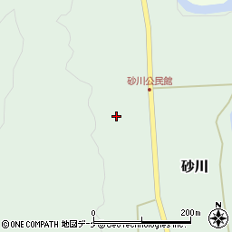 山形県鶴岡市砂川谷地田周辺の地図