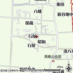 宮城県大崎市古川馬櫛行屋周辺の地図