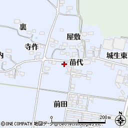 宮城県加美郡加美町城生苗代周辺の地図