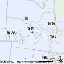 宮城県加美郡加美町城生寺作周辺の地図