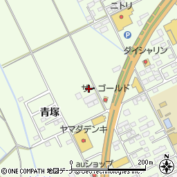 宮城県大崎市古川青塚周辺の地図