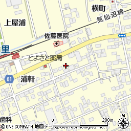 宮城県登米市豊里町浦軒78-1周辺の地図