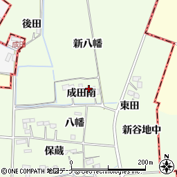 宮城県大崎市古川馬櫛成田南周辺の地図