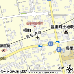 宮城県登米市豊里町横町周辺の地図