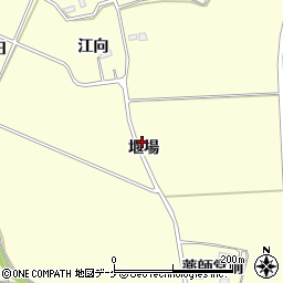 宮城県美里町（遠田郡）中埣（堰場）周辺の地図