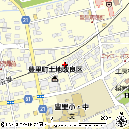 宮城県登米市豊里町新町周辺の地図