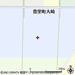 宮城県登米市豊里町大崎周辺の地図