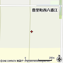 宮城県登米市豊里町西六番江周辺の地図