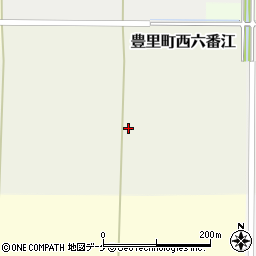 宮城県登米市豊里町西六番江周辺の地図