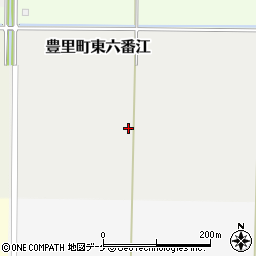 宮城県登米市豊里町東六番江周辺の地図